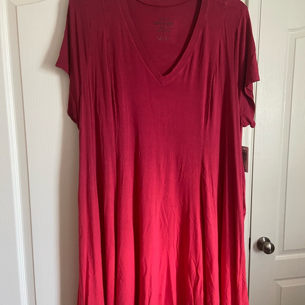 Torrid Red Short Sleeve Oversized Tunic